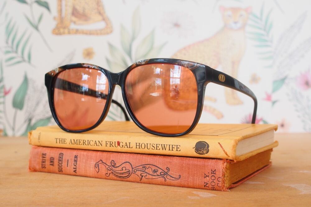 Vintage Charles Jourdan Sunglasses France 1990s Multicolor Preppy Mob Wife